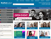 Tablet Screenshot of bradfordcollege.ac.uk